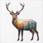 Deer Scene Counted Cross Stitch Kit (image for) Deer Scene Counted Cross Stitch Kit